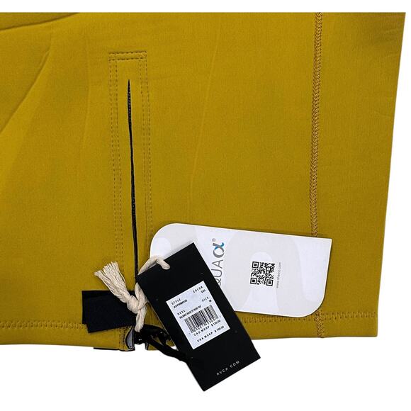 RVCA Men's Wetsuit Jacket 2mm Balance Long Sleeve Back Zip Surf Top in Gold - Picture 3 of 4